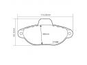 BREMBO FRONT BRAKE PADS KIT LANCIA Y (840_) 1.1 (840AE) 40 KW 11/95 - 09/03