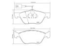 BREMBO FRONT BRAKE PADS KIT ALFA ROMEO 146 (930_) 2.0 16V T.S. (930.B5) 110 KW 10/95 - 01/01