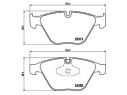 BREMBO FRONT BRAKE PADS KIT BMW 3 (E90) 318 I 100 KW 03/07 - 10/11