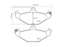 BREMBO REAR BRAKE PADS KIT LOTUS 2 ELEVEN 1.8 142 KW 04/07 - 07/11