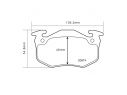 BREMBO REAR BRAKE PADS KIT RENAULT 19 I (B/C53_) 1.7 (B/C53B) 54 KW 09/88 - 04/92