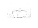 BREMBO REAR BRAKE PADS KIT PORSCHE PANAMERA (970) 3.0 4S 235 KW 10/13 - 10/16