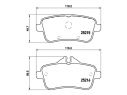 BREMBO REAR BRAKE PADS KIT MERCEDES-BENZ A-CLASS (W176) AMG A 45 4-MATIC (176.052) 280 KW 07/15+