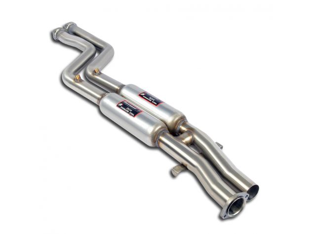 SEZIONE  ANT. SILENZIATO CON H-PIPE SUPERSPRINT BMW E36 TUTTI I MODELLI M50 / M52 / M54-CONV. SUPERCHARGER / STROKER 92-98