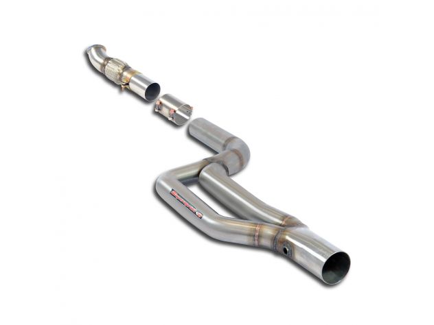 SUPERSPRINT  FRONT EXHAUST PIPE RH/LH BMW F25 X3 35I (6 CIL.- 306 HP) 07/2014+ (TWIN PIPE SYSTEM)