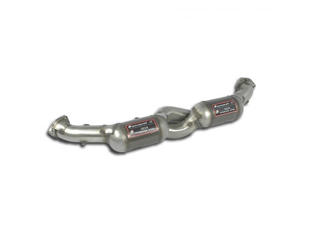 SUPERSPRINT FRONT EXHAUST SECTION WITH CATALYST RH/LH 200CPSI PORSCHE 996 CARRERA 2 CABRIO (3.6I- 320 HP) 02-04