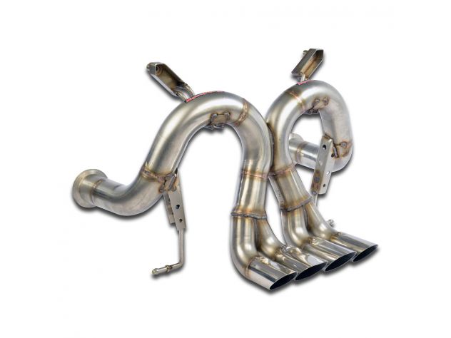 SUPERSPRINT REAR EXHAUST PIPE WITH X LINK PIPE 220 KG LAMBORGHINI AVENTADOR "MIURA HOMAGE" V12 (700 HP) 2016+ (CON VALVOLA)