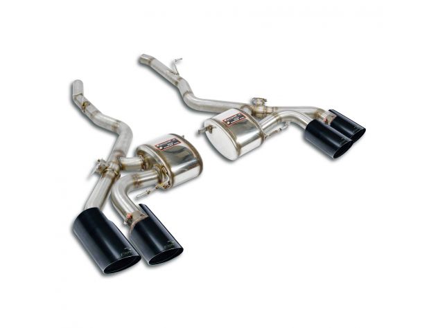 SUPERSPRINT REAR EXHAUST KIT RIGHT 100 + LEFT 100 GUN METAL GREY WITH VALVES BMW F98 X4 M (S58- 480 HP) 2020+ (CON VALVOLA)