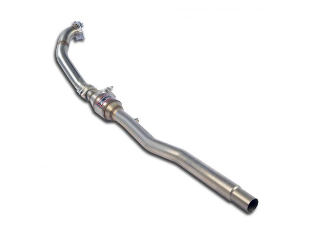 SUPERSPRINT TURBO EXHAUST PIPE KIT WITH CATALYST 200 CPSI VW GOLF VI R 2.0 TFSI (270 HP) 2010+ (IMPIANTO Ø70MM) (CON VALVOLA)