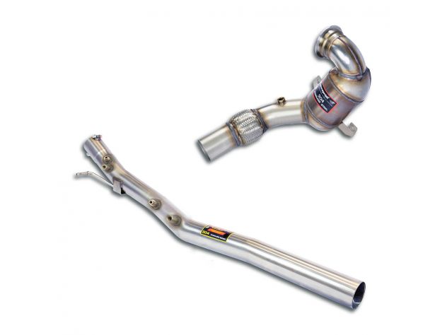 SUPERSPRINT TURBINE EXHAUST PIPE WITH WRC 100CPSI CATALYST VW GOLF VIII R 2.0 TFSI (320 HP- MODELLI CON GPF) 2021+ (CON VALVOLA)