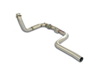 DOWNPIPE SX+TUBO SEZIONE SCARICO ANT. SUPERSPRINT MERCEDES A208 CLK 430 CABRIO V8 279HP 98-03 CAT. SERIE USCITA SDOPPIATA