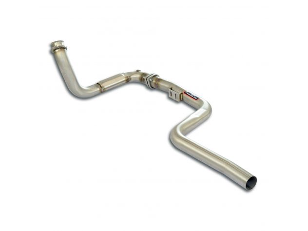 DOWNPIPE SX+TUBO SEZIONE SCARICO ANT. SUPERSPRINT MERCEDES A208 CLK 430 CABRIO V8 279HP 98-03 CAT. SERIE USCITA SDOPPIATA