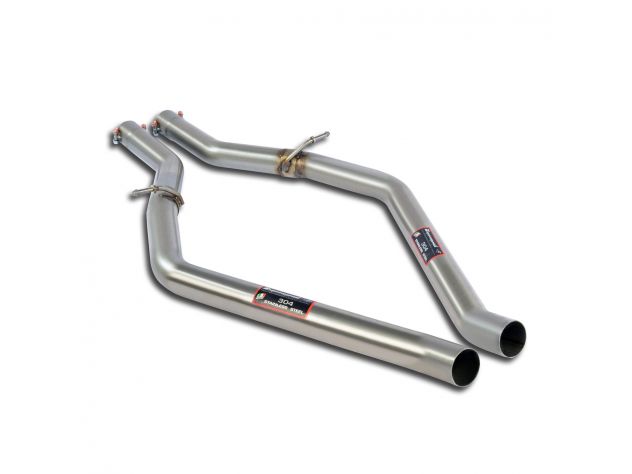 SUPERSPRINT LINK PIPES KIT RH/LH ALFA ROMEO GIULIA QUADRIFOGLIO "RACING EDITION" 2.9I V6 BI-TURBO (520 HP) 2020 (CON VALVOLA)