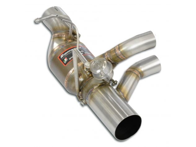 SUPERSPRINT LEFT REAR EXHAUST PIPE WITH VALVE + CATALYST FERRARI F8 SPIDER 3.9L V8 BI-TURBO (MODELLI CON GPF) 2020+