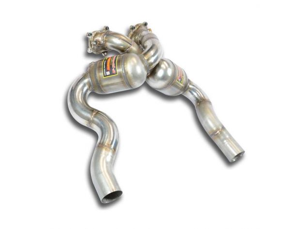 DOWNPIPE DESTRO + CATALIZZATORE SUPERSPRINT AUDI A7 S7 FACELIFT QUATTRO 4.0T V8 (450 HP) 2015-2018 (CON VALVOLA)