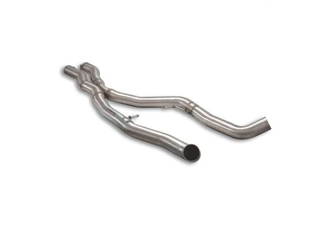 SUPERSPRINT CENTRAL EXHAUST PIPE X + CONNECTION BENDS KIT RH/LH BMW E92 COUPÈ (CONVERSIONE MOTORE S85 M5- 5.0I V10)