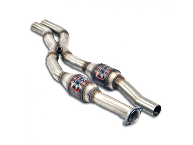 SUPERSPRINT FRONT EXHAUST SECTION WITH CATALYST RH/LH + X LINK PIPE ALPINA B10 (E34 BERLINA+ TOURING) 3.5/1 (6 CIL.) 88-92