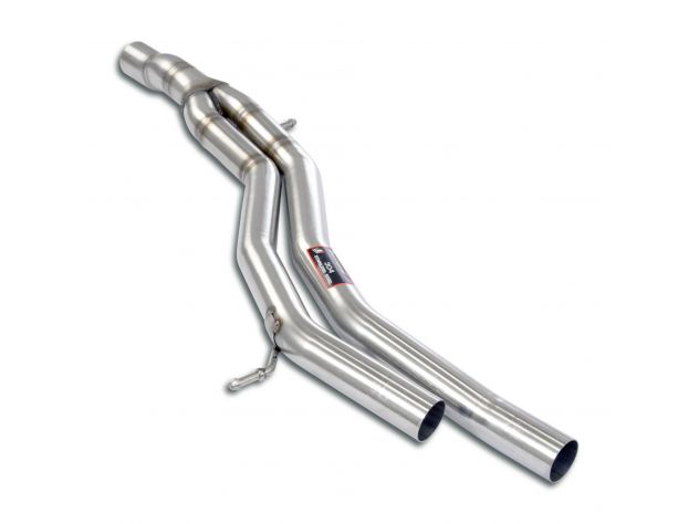 SUPERSPRINT CENTRAL EXHAUST PIPE Y  AUDI Q8 55 TFSI (3.0L V6 TURBO- 340 HP) 2020-"SINGLE PIPE" (CON VALVOLA)