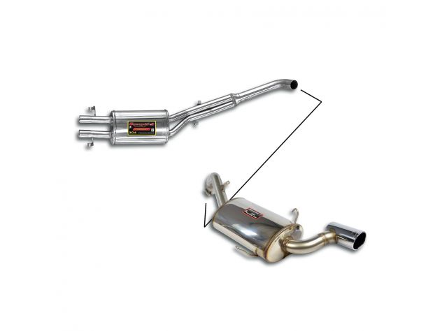 SUPERSPRINT COMPLETE EXHAUST SPORT PACK-RIGHT EXIT ALFA ROMEO 75 2.5 V6 Q.V. (155 HP- 158 HP) 86-89