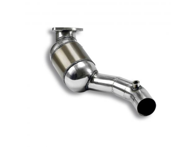 SUPERSPRINT FRONT EXHAUST SECTION LEFT WITH CATALYST FERRARI CALIFORNIA 30 4.3I V8 (490 HP) 2012-2014 (CON VALVOLA)