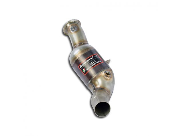 DOWNPIPE SX+CATALIZZ. 200CPSI SUPERSPRINT ALFA ROMEO STELVIO QUADRIFOGLIO 2.9I V6 BI-TURBO 510HP 2017-2019 CON VALVOLA