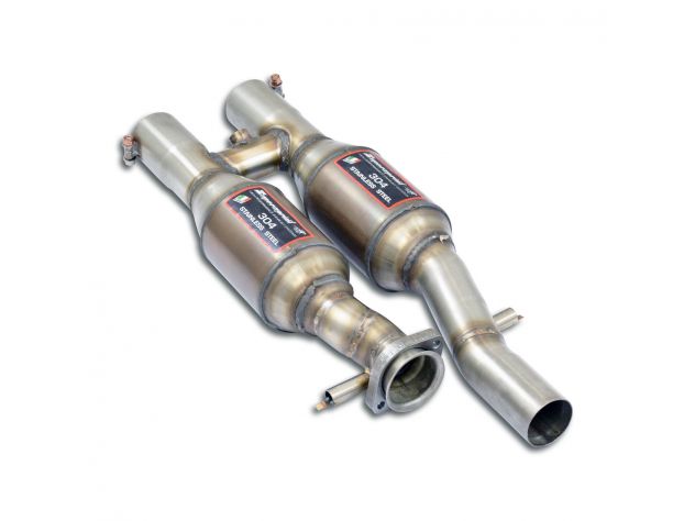 SUPERSPRINT FRONT EXHAUST SECTION + CATALYST RH/LH MERCEDES W124 400 E V8 (279 HP) 91-93