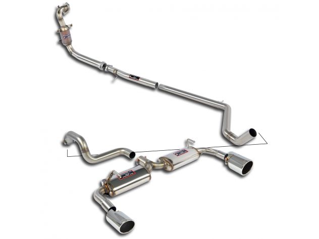 SUPERSPRINT COMPLETE EXHAUST STREET PERFORMANCE PACK 500 ABARTH 1.4T COUPÈ / CABRIO (135 HP) "MONOTUBO" 08-15