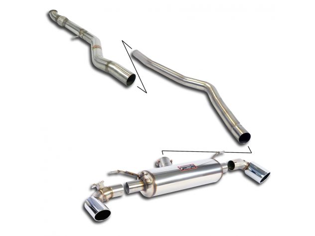 SUPERSPRINT COMPLETE EXHAUST SPORT WITH VALVE BMW F20 / F21 M135I XDRIVE (320 HP) 2012-2014 (CON VALVOLA)