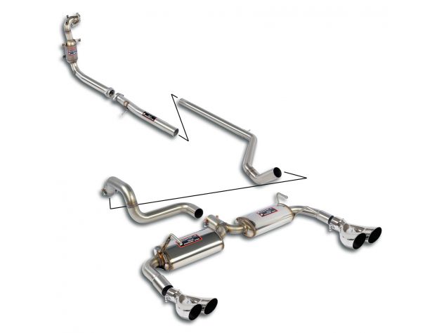 SUPERSPRINT COMPLETE EXHAUST STREET PERFORMANCE PACK (MANUAL GEARBOX) 595 ABARTH 1.4T "TURISMO" (160 HP) 12-15