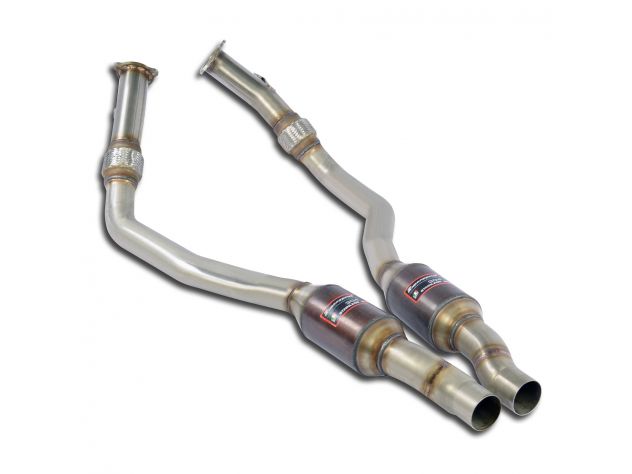 SUPERSPRINT FRONT EXHAUST SECTION RH/LH WITH CATALYST AUDI S6 QUATTRO (BERLINA) 2.9 TFSI V6 (450 HP) 2020+ (CON VALVOLA)