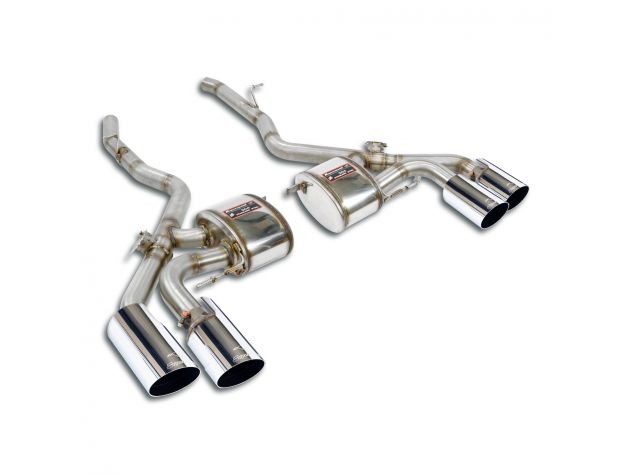 SUPERSPRINT REAR EXHAUST KIT RIGHT 100 + LEFT 100 WITH VALVES BMW F97 X3 M (S58- 480 HP- MODELLI CON OPF) 2020+ (CON VALVOLA)