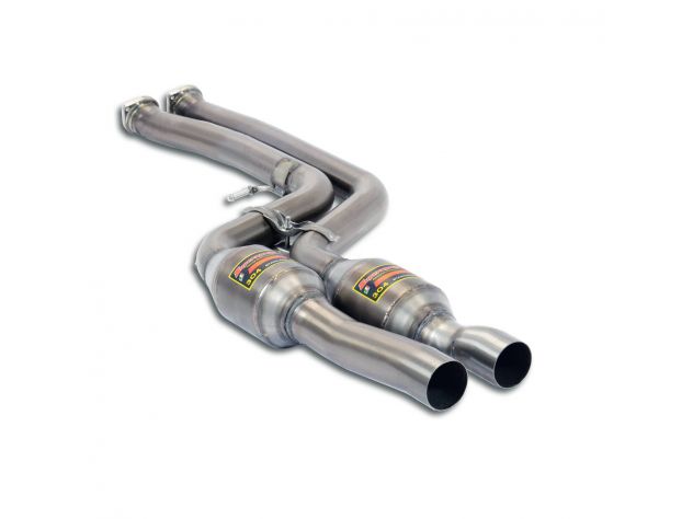 SUPERSPRINT FRONT EXHAUST WITH CATALYST BMW F98 X4 M (S58- 480 HP) 2020+ (CON VALVOLA)