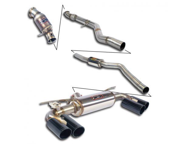 SUPERSPRINT COMPLETE EXHAUST SPORT PERFORMANCE PACK WITH VALVE BMW F87 M2 COUPÈ (370 HP) 2016+ (CON VALVOLA)