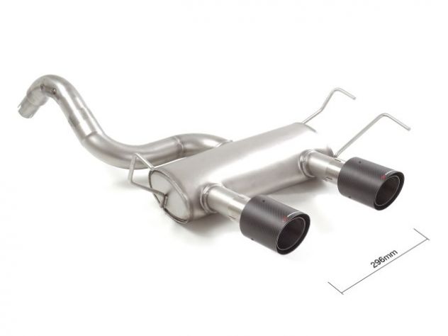 RAGAZZON STAINLESS STEEL REAR WITH CENTRAL ROUND TERMINALS 100MM CARBON ABARTH 500/595 312 1.4TJET 99/118KW 07/2008-2015