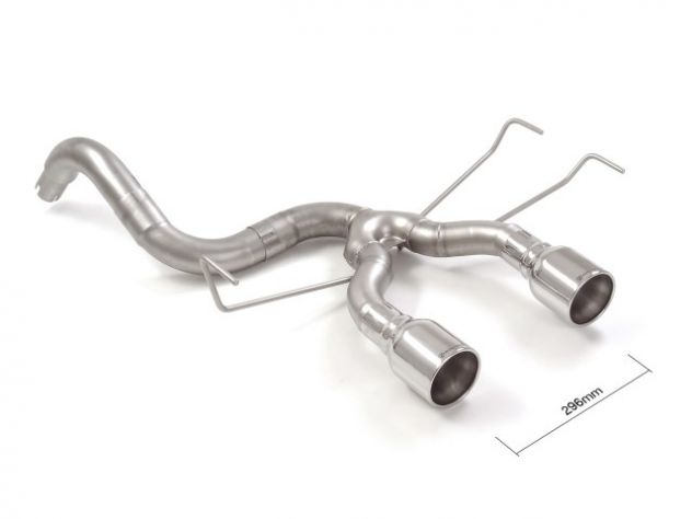 RAGAZZON REAR TUBE GR. N INOX WITH ROUND CENTRAL TERMINALS 102MM ABARTH 500/595 312 1.4TJET 103KW 2012-2015