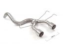 RAGAZZON REAR TUBE GR. N INOX WITH ROUND CENTRAL TERMINALS 102MM ABARTH 500/595 312 1.4TJET 99/118KW 07/2008-2015