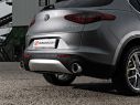 COPPIA TERMINALI INOX ROTONDI 118MM CARBONIO RAGAZZON ALFA ROMEO STELVIO 949 2.0 TURBO Q4 147KW 2017+