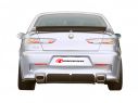 POSTERIORE INOX SDOPPIATO TERMINALI OVALI 128X80MM RAGAZZON ALFA ROMEO 156 2.0JTS 122KW BERLINA + SPORTWAGON 03/2002+