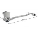 RAGAZZON DOUBLE STAINLESS STEEL REAR WITH 115X70MM OVAL TERMINALS ALFA ROMEO 156 2.0JTS 122KW BERLINA + SPORTWAGON 03/2002+