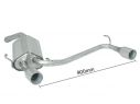 POSTERIORE INOX SDOPPIATO TERMINALI ROTONDI 102MM RAGAZZON ALFA ROMEO GT 937 1.9JTD 110KW 2004-1.9JTDM 110KW 2006+