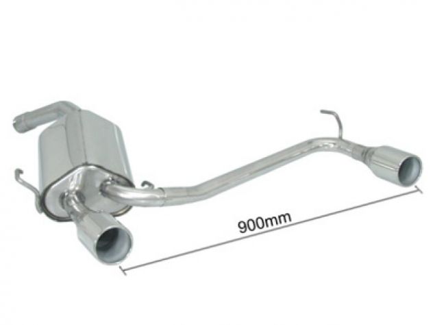 POSTERIORE INOX SDOPPIATO TERMINALI ROTONDI 102MM RAGAZZON ALFA ROMEO GT 937 3.2 V6 24V 177KW 2004+