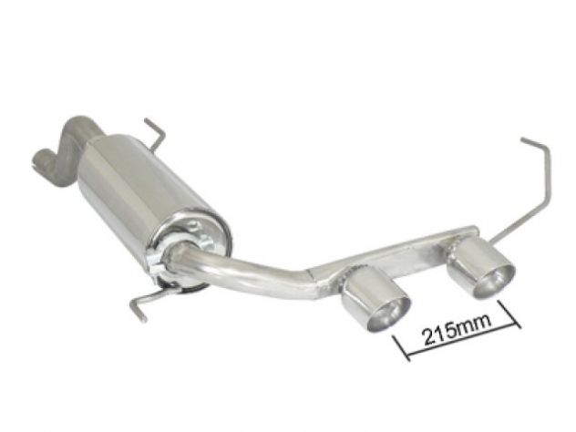 RAGAZZON STAINLESS STEEL REAR WITH CENTRAL TERMINALS 90MM SPORT LINE ALFA ROMEO MITO 955 1.3 JTDM 66KW 09/2008-2010