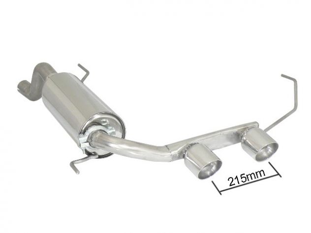 RAGAZZON STAINLESS STEEL REAR WITH CENTRAL TERMINALS 90MM SPORT LINE ALFA ROMEO MITO 955 1.4 TB 114KW 09/2008-2011