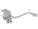 POSTERIORE INOX SDOPPIATO TERMINALI ROTONDI 2X80MM SFALSATI RAGAZZON ALFA ROMEO GT 937 3.2 V6 24V 177KW 2004+