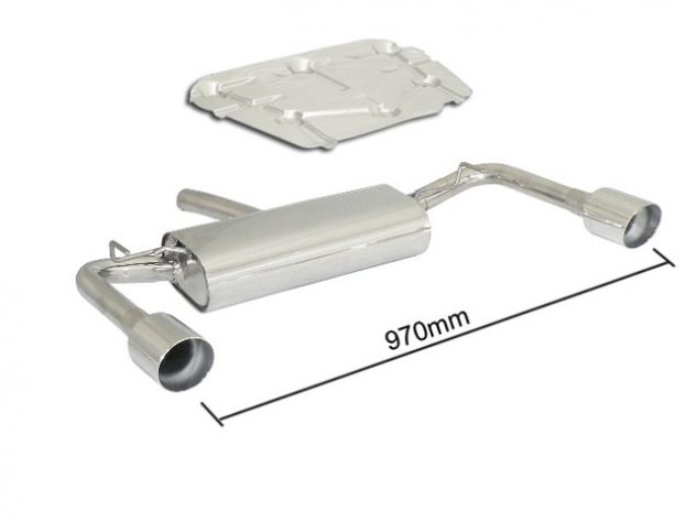 RAGAZZON DOUBLE STAINLESS STEEL REAR WITH ROUND TERMINALS 102MM SPORT LINE ALFA ROMEO GIULIETTA 940 1.6JTDM2 77KW 2010-2015