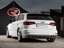 RAGAZZON DOUBLE STAINLESS STEEL REAR WITH ROUND 4/90MM CARBON TERMINALS AUDI A3 8V/8VA SPORTBACK 35TFSI 110KW 09/2018-2020