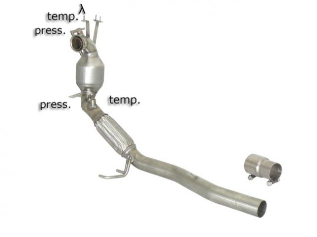 CATALIZZATORE GR. N CON TUBO SOSTITUZIONE FILTRO ANTIPARTICOLATO RAGAZZON AUDI A3 8P A3 2.0TDI DPF 103KW 2008-2013