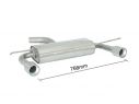 RAGAZZON DOUBLE STAINLESS STEEL REAR WITH 90MM ROUND TERMINALS AUDI A3 8P A3 SPORTBACK 1.9TDI 77KW - 2.0TDI 100/103KW 09/2004+