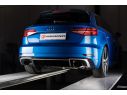 CENTRAL TUBE NOT SILENCED + REAR DOUBLE TERMINALS 152X102MM BLACK +VALVES AUDI RS3 8V SPORTBACK 2.5TFSI QUATTRO 294KW 2017-2018