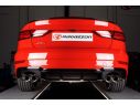 CENTRAL TUBE NOT SILENCED + REAR DOUBLED ROUND TERMINALS 2X90MM CARBON +VALVES. AUDI RS3 8V SEDAN 2.5TFSI QUATTRO 294KW 2017-18